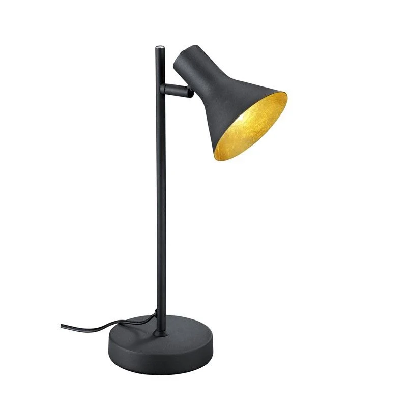 Lámpara de sobremesa Trio Nina negro y dorado 39cm R