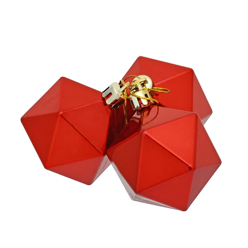 Set 3 Esferas Cluster Rojo Caramelo 6 cm