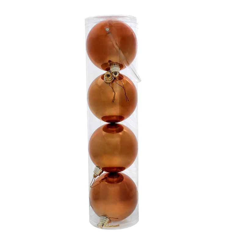 Set 4 Esferas Bronce Brillante 15 cm