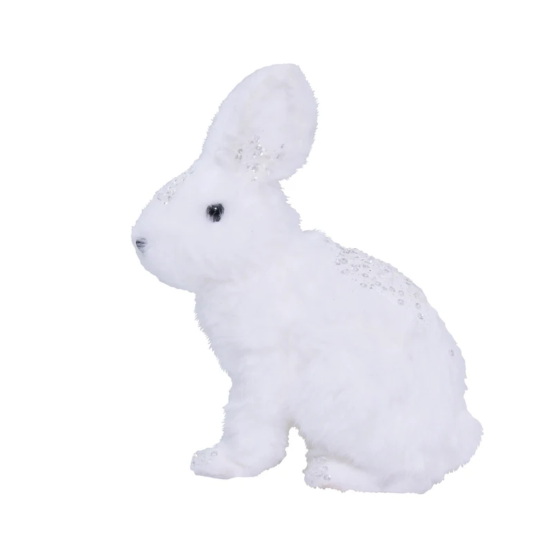 Conejo Polar Escarchado Izquierdo 23cm de largo, 13cm ancho y 25cm de alto