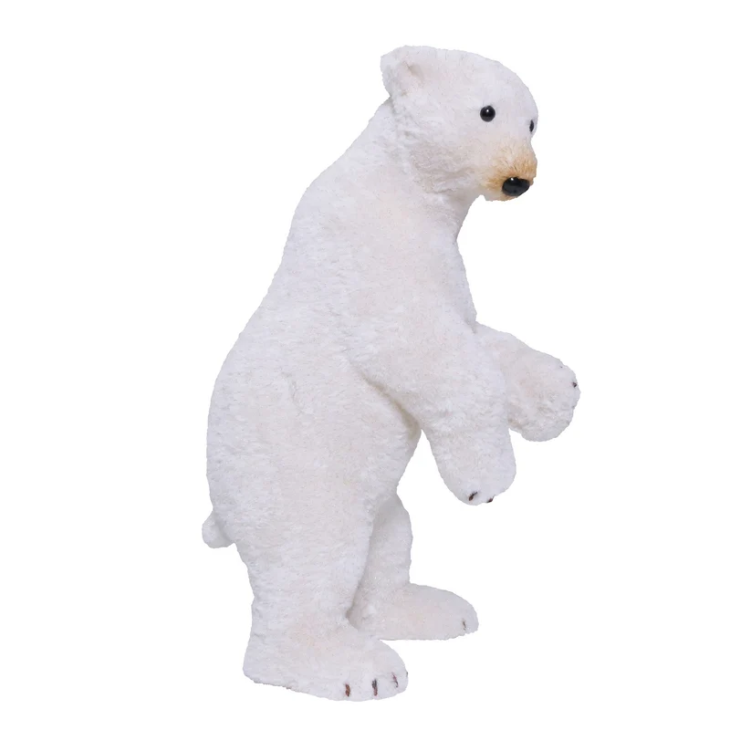 Gran Oso Polar Parado Pelaje Oro 40cm de largo, 34cm ancho y 66cm de alto