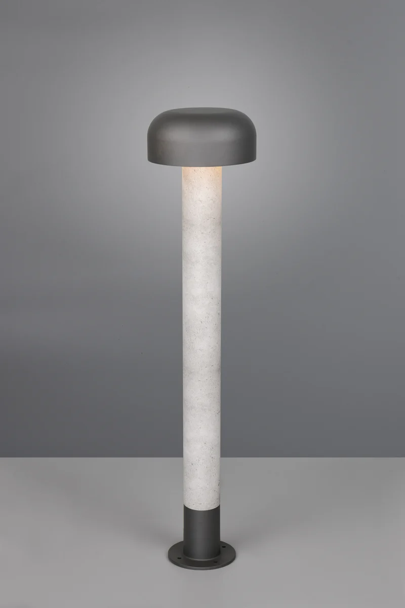 Baliza de exterior Trio Fraser color concreto IP54 84,5cm 462560178