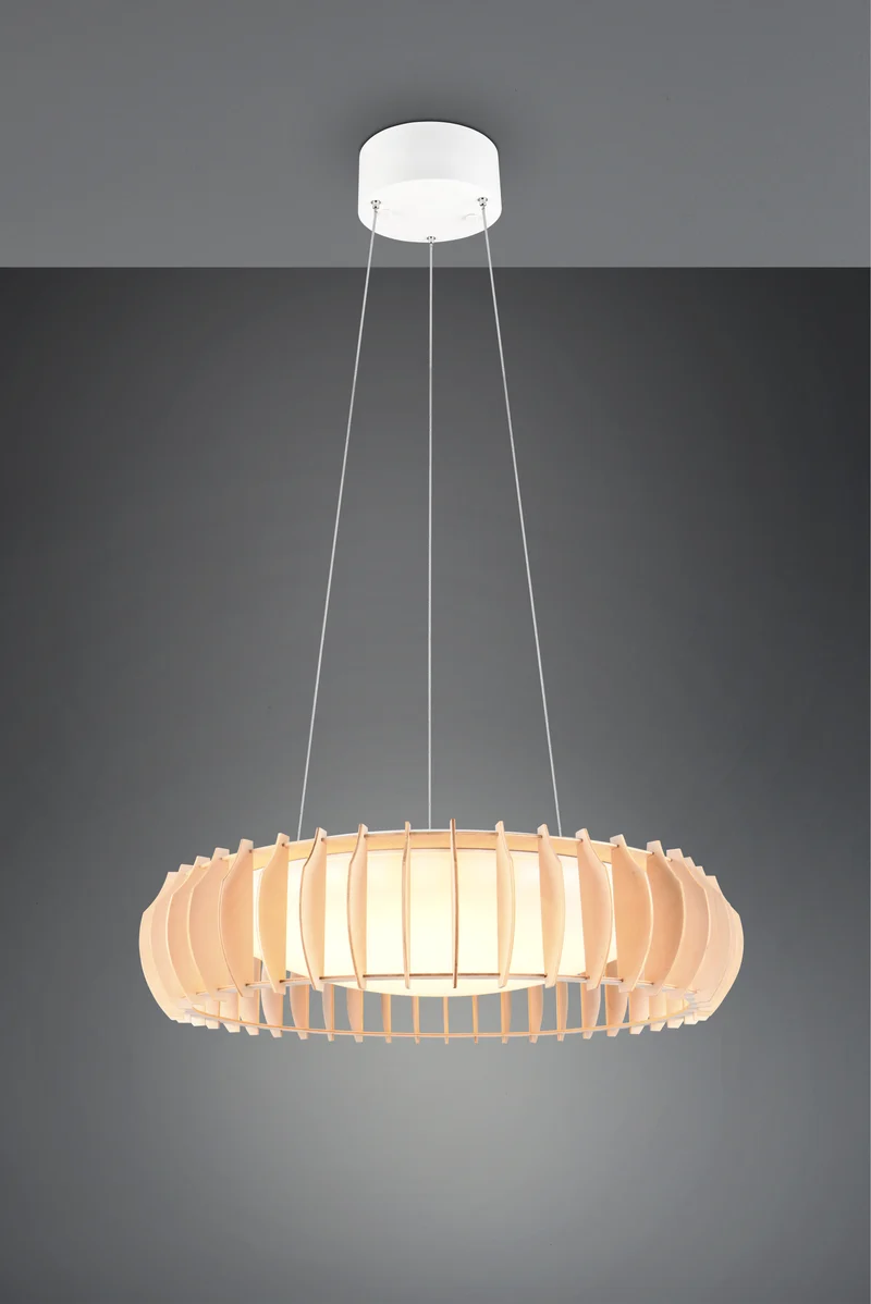 Lámpara de techo colgante Trio Monte LED blanco CCT 150cm R