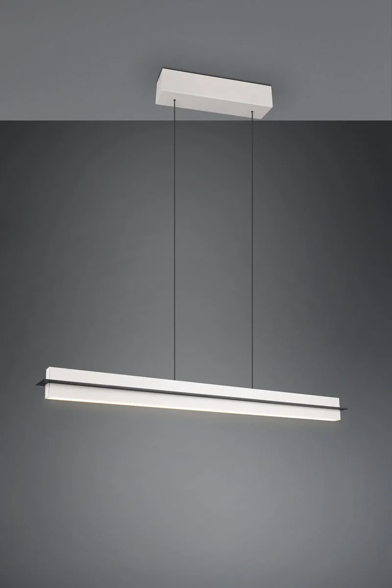 Lámpara de techo colgante Trio Emerson LED gris cálido táctil CCT 150cm 3