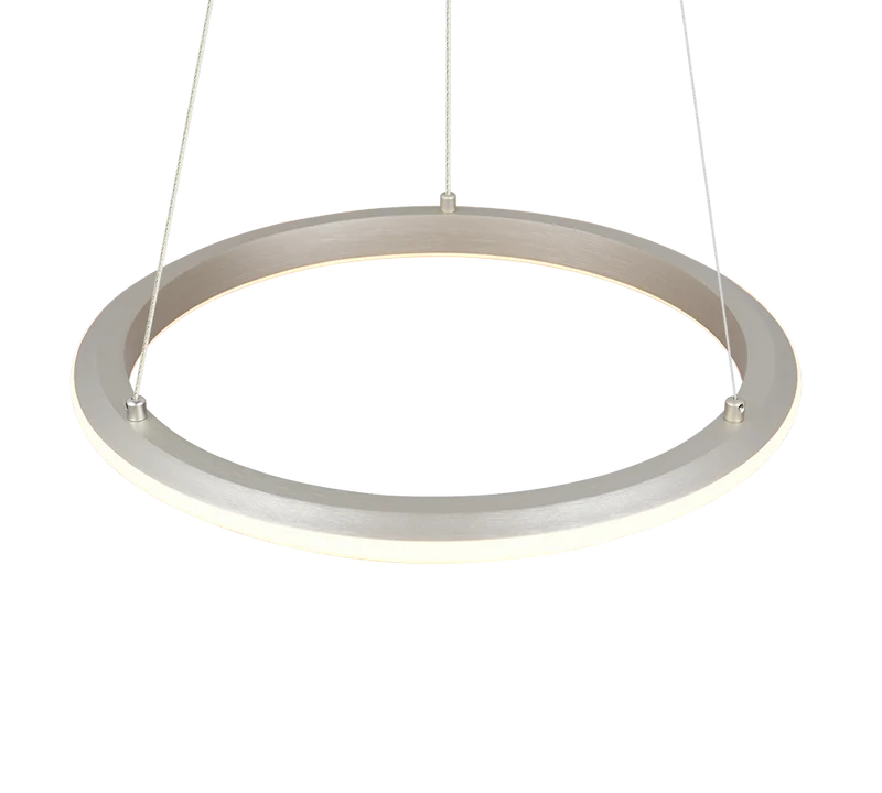 Lámpara de techo colgante Trio Amador LED níquel mate 150cm 3