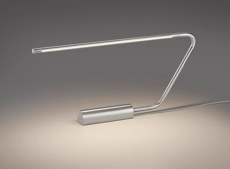 Lámpara de sobremesa Trio Olea LED níquel mate táctil 33cm 5