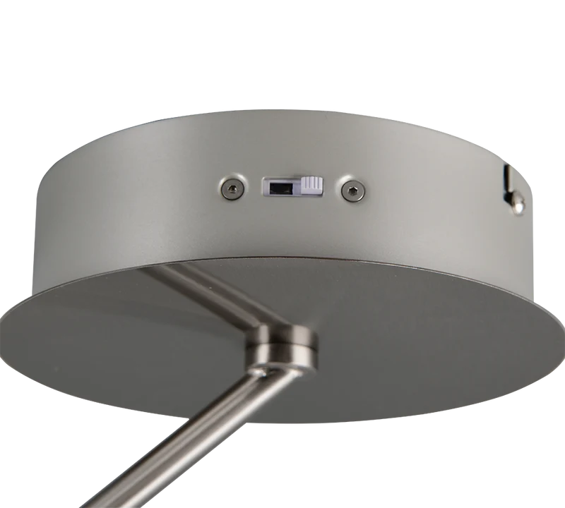 Plafón de techo Trio Dios LED níquel mate Ø40cm 6