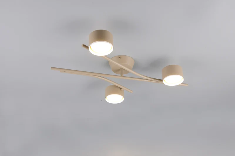 Plafón de techo Trio Coda LED warm beige 2700K 61,5cm 6