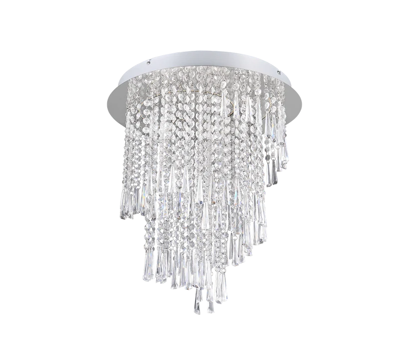 Plafón de techo Trio Pomp LED cromo CCT Ø45cm R
