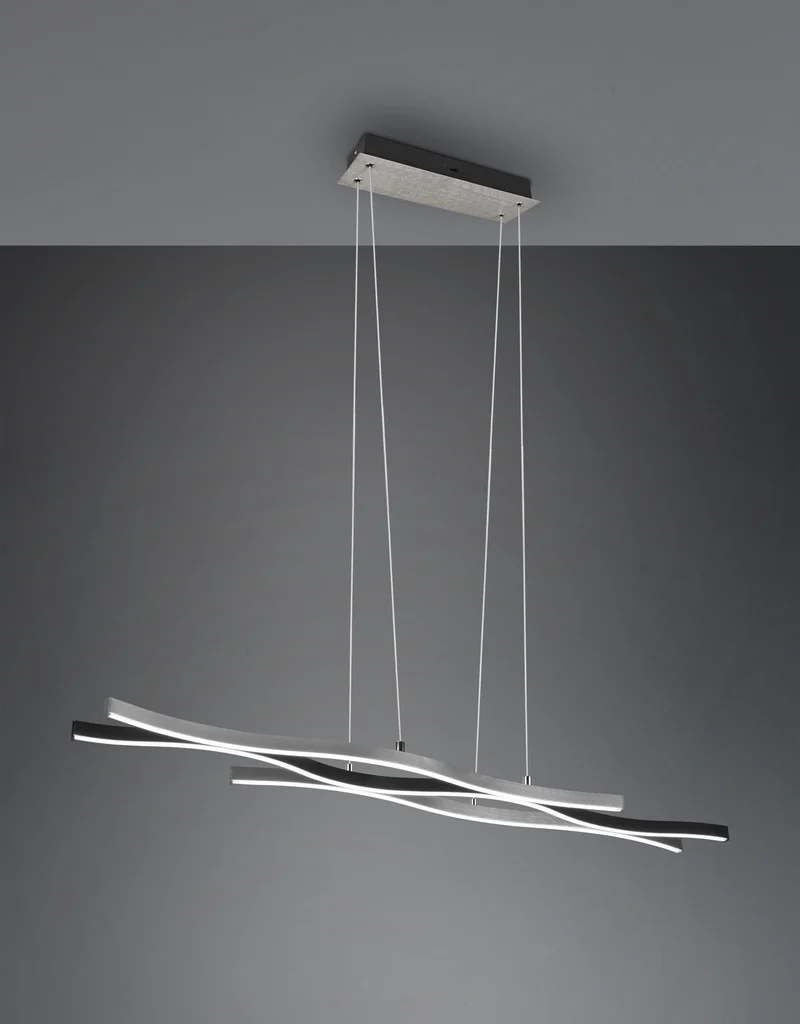Lámpara de techo colgante Trio Blaze LED brushed aluminium 150cm 3