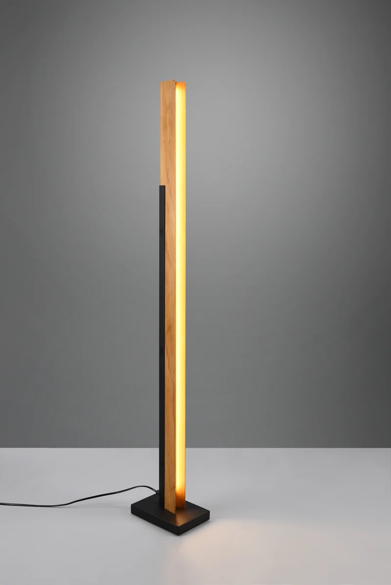 Lámpara de pie Trio Kerala LED negro mate táctil 3000K 120cm 4