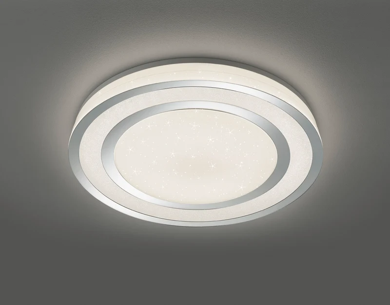 Plafón de techo Trio Noriaki LED cromo CCT Ø59,5cm 6