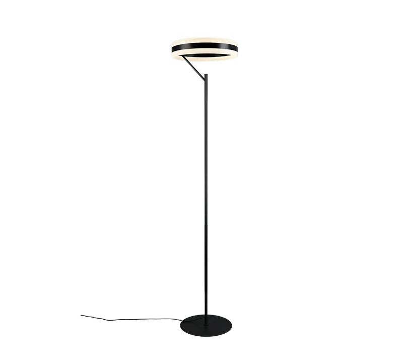 Lámpara de pie Trio Dios LED negro mate 180cm 4