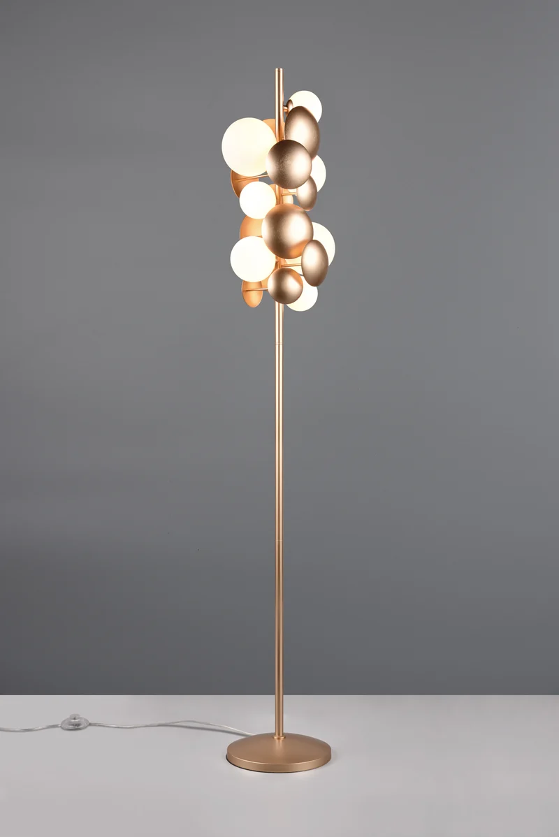 Lámpara de pie Trio Bubble 7 luces dorado 155cm 417400779