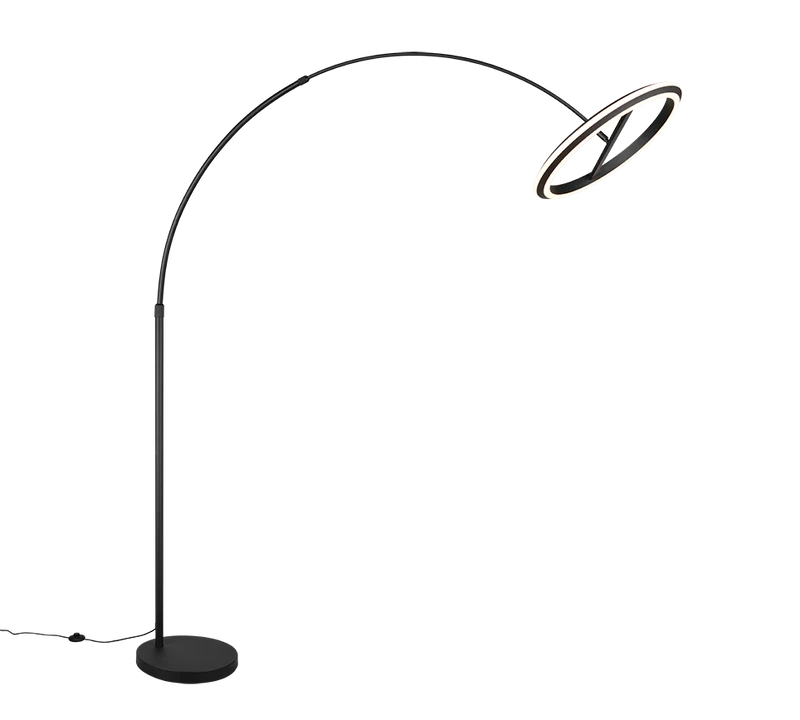Lámpara de pie Trio Amador LED negro mate 205cm 4