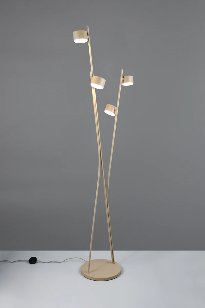 Lámpara de pie Trio Coda LED warm beige 2700K 180cm 4