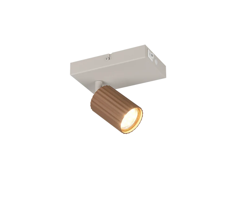 Foco Trio Soka LED marrón café 3000K 9cm 8