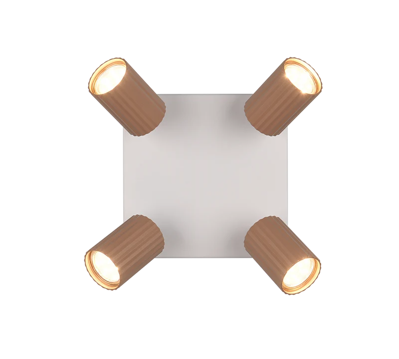 Foco Trio Soka LED marrón café 3000K Ø5,5cm 8