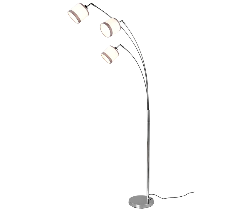 Lámpara de pie Trio Davos blanco 3 luces