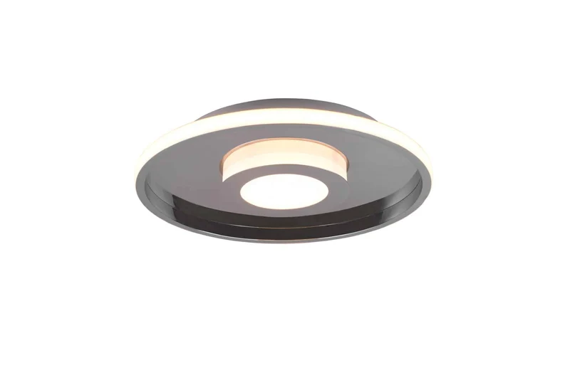 Plafón de baño Trio Ascari LED cromo 3000K regulable IP44 Ø40cm 6