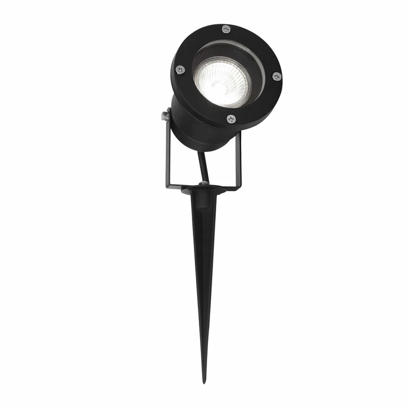 Proyector suelo jardín Sulion Yuka LED GU10 negro apto exterior IP65 35W