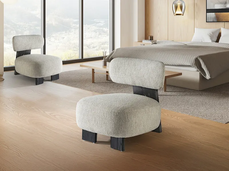 Sillón butaca Schuller Topaz negro madera 71x78cm