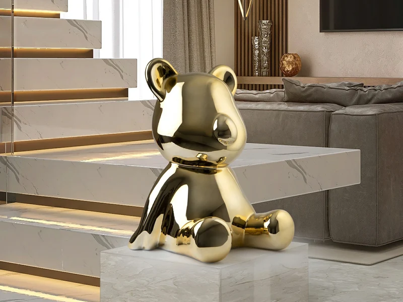 Figura decorativa Schuller Osito dorado y oro 50cm