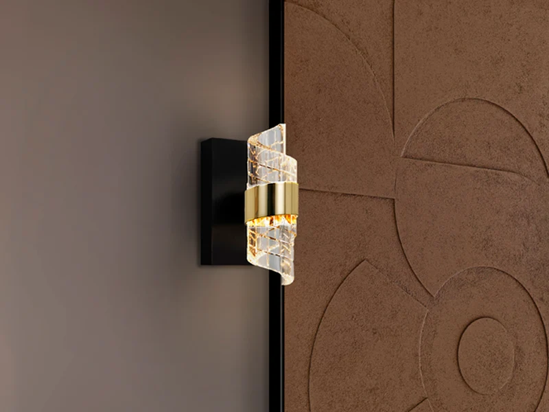 Lámpara aplique de pared Schuller Iliada LED 1 luz negro y oro 3000K