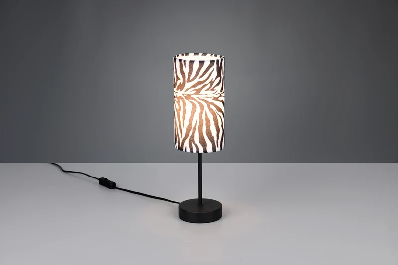 Lámpara de sobremesa Trio Zebara LED negro mate 2700K 36,5cm R56751032