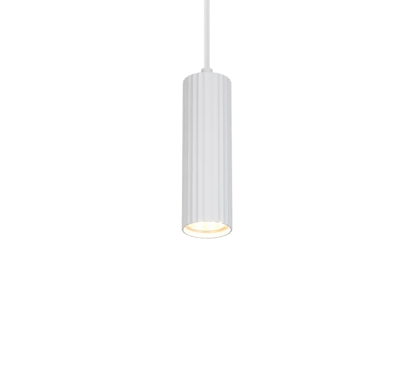 Lámpara de techo colgante Trio Soka LED blanco mate 3000K 150cm 367700131