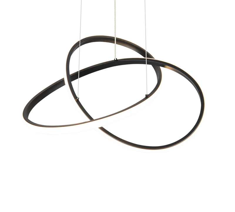 Lámpara de techo colgante Trio Mansa LED negro mate 3000K 150cm R33111132