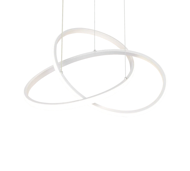 Lámpara de techo colgante Trio Mansa LED blanco mate 4000K 150cm R33111131