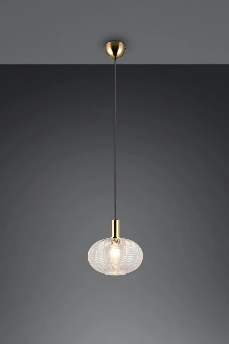 Lámpara de techo colgante Trio Elvezia LED transparente 2700K 150cm R36771052