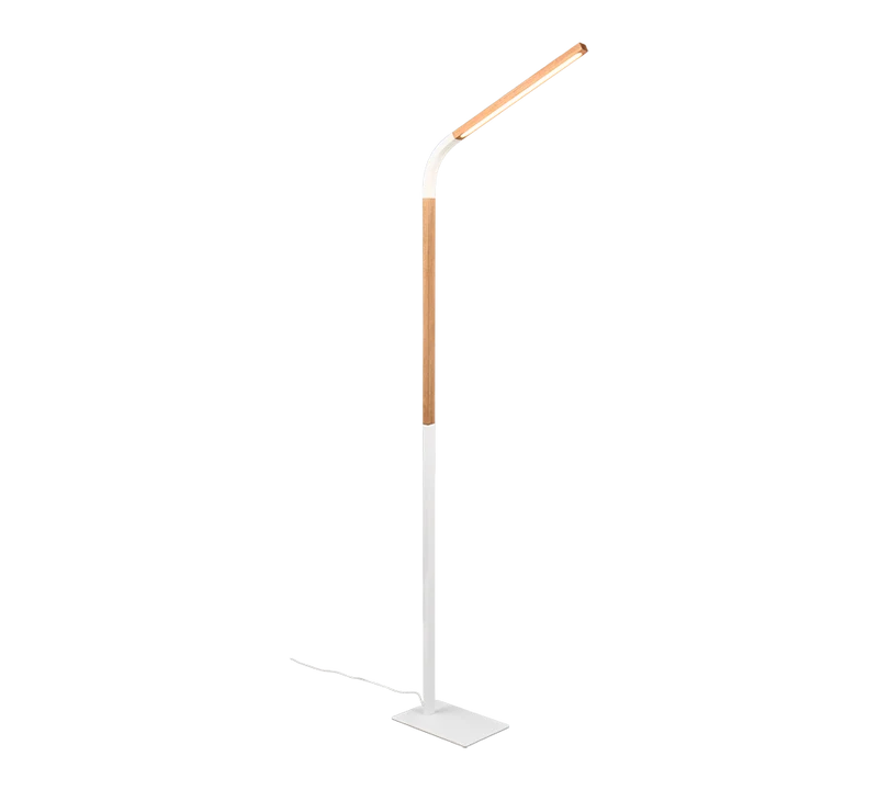 Lámpara de pie Trio Norris LED blanco mate 3000K 169,5cm 445210131