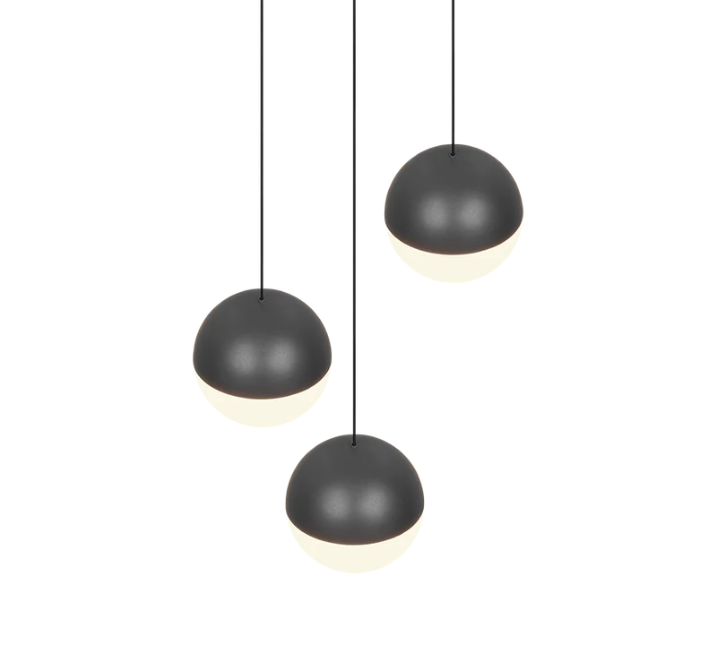 Lámpara de techo colgante Trio Senta LED antracita 3000K 150cm R33553342