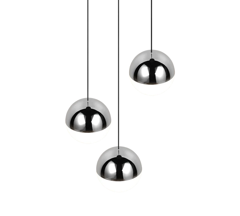 Lámpara de techo colgante Trio Senta LED cromo 4000K 150cm R33553306