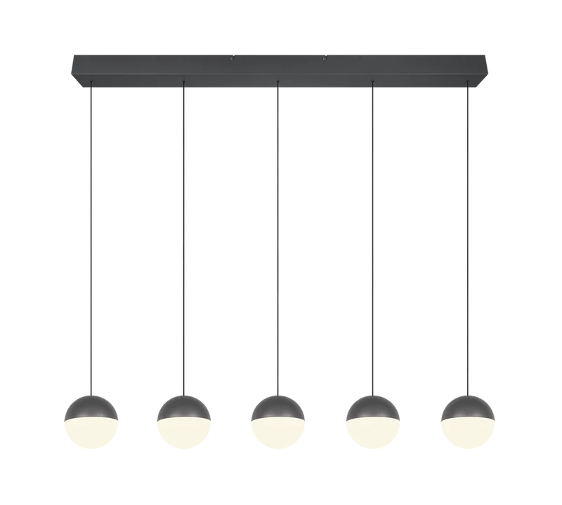 Lámpara de techo colgante Trio Senta LED antracita 3000K 150cm R33555142