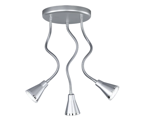 Foco de techo Trio Arras LED 3 luces titanio R62713187