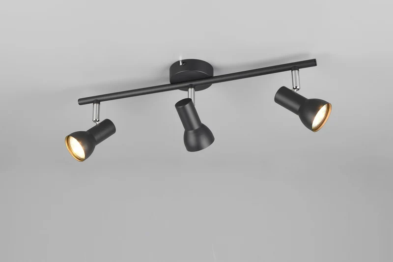 Foco Trio Cantar 3 luces negro mate 45,5cm R81793032
