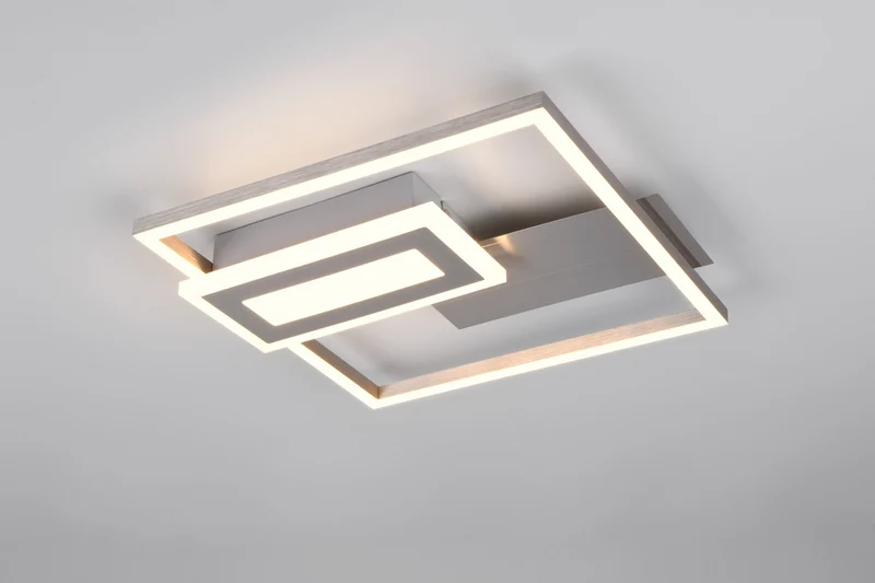 Plafón de techo Trio Spiro níquel mate R67862107