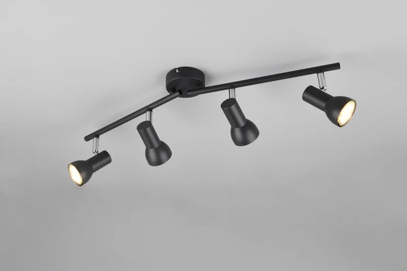 Foco Trio Cantar 4 luces negro mate 60,5cm R81794032