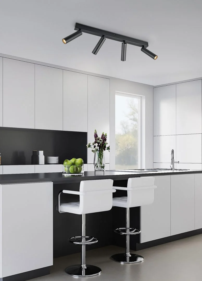Foco Trio Ambala LED negro mate 65cm 849210432