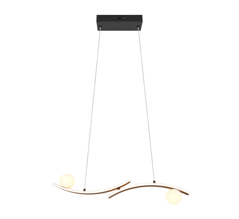 Lámpara de techo colgante Trio Napoli LED negro mate 150cm 337910232
