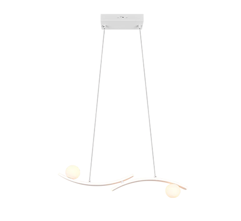 Lámpara de techo colgante Trio Napoli LED blanco mate 150cm 337910231