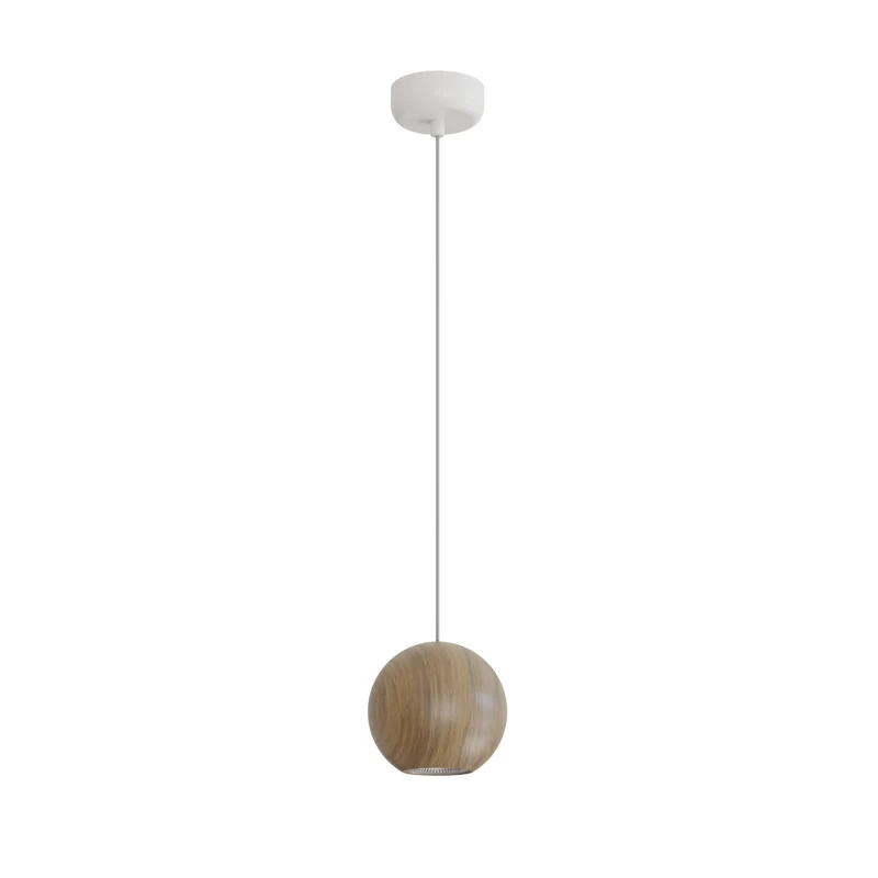 Lámpara de techo colgante Sulion Doty LED madera 25W