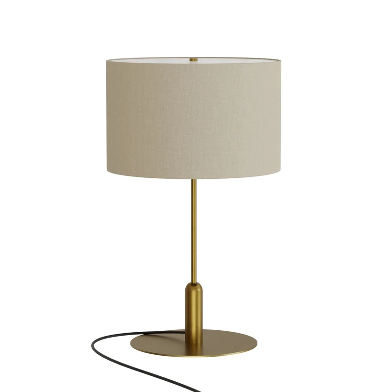 Lámpara de sobremesa Sulion Basic Stylo LED E27 metal tela natural 40W