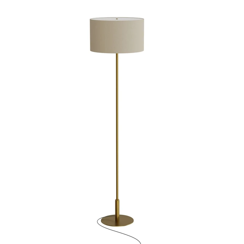 Lámpara de pie Sulion Basic Stylo LED E27 tela natural con pantalla 40W