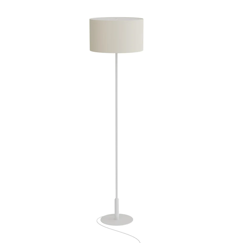 Lámpara de pie Sulion Basic Stylo LED E27 tela blanco con pantalla 40W