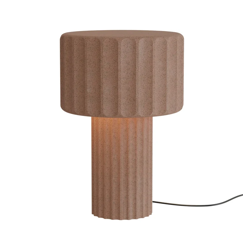 Lámpara de sobremesa Sulion Olimpia LED E27 2 luces hormigón 40W para dormitorio y salón