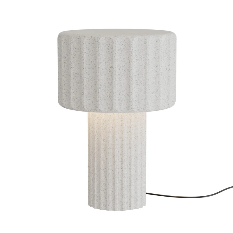 Lámpara de sobremesa Sulion Olimpia LED E27 2 luces hormigón 40W para dormitorio y salón